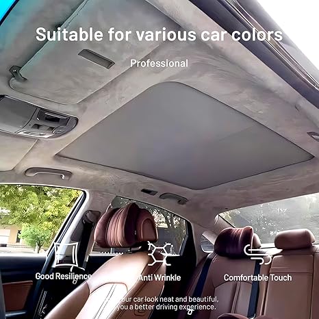 Suede Auto Headliner Fabric 122" L × 60" W with Foam Backing image 4